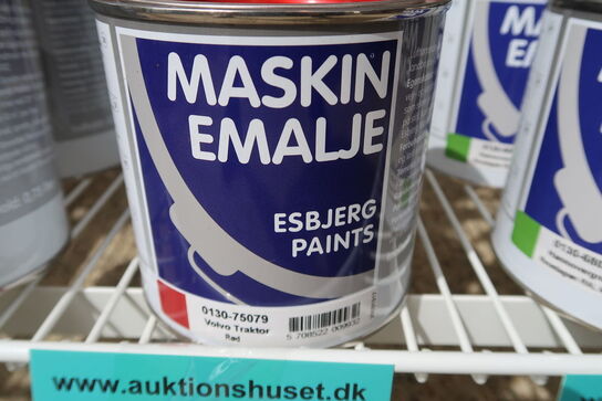 2 stk. Esbjerg Paints Maskinemalje volvo traktor rød 0,75l