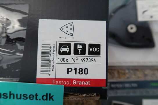 Festool Slibepapir V93 m/6h Granat k180 + 2 slibehovder