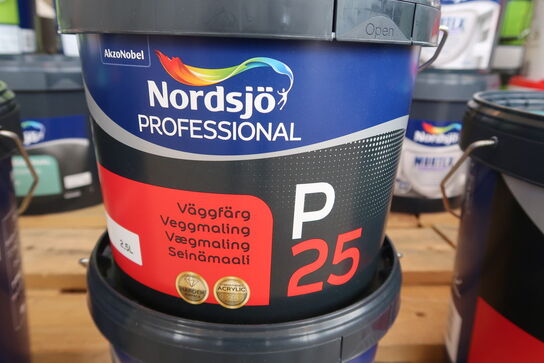 2 stk. Nordsjø Professional P25 vægmaling 2,5 ltr. - Base white