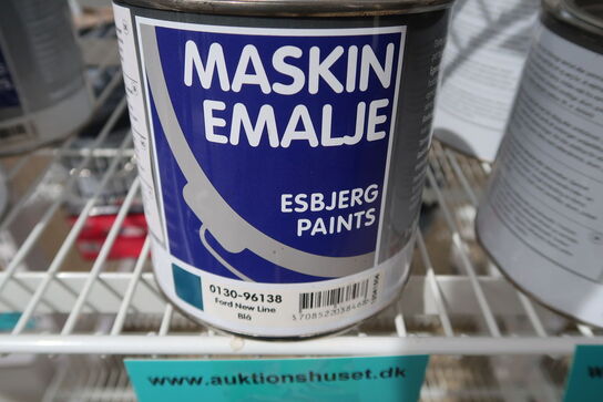 2 stk. Esbjerg Paints Maskinemalje ford new line blå 0,75l