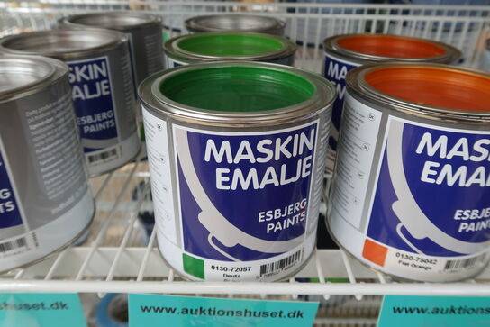 3 stk. Esbjerg Paints Maskinemalje deutz mørk grøn 0,75l