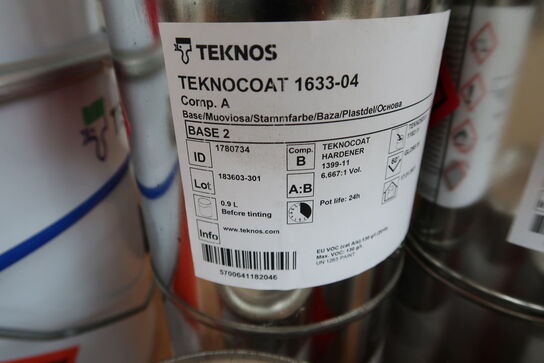 6 stk. Teknos Teknocoat 1633-04 comp. A 0,9L - Base 2