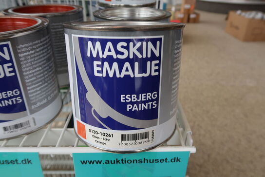 4 stk. Esbjerg Paints Maskinemalje claas-fahr orange 0,75l