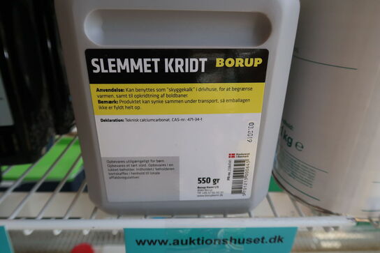 3 stk. Borup kridt slemmet 0,55 kg