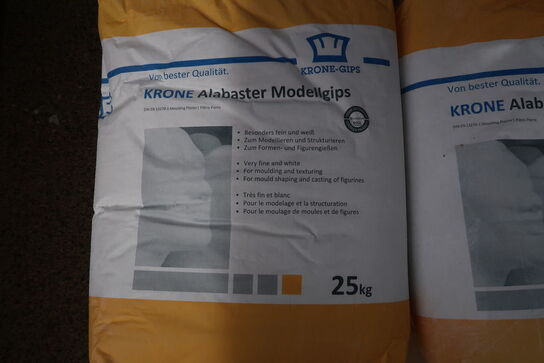 4 stk. Krone-gips alabaster modellgips 25 kg