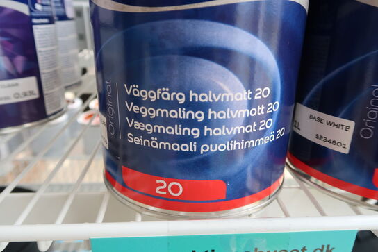 7 stk. Nordsjø vægmaling 20 halvmat 0,93 ltr. - Base clear