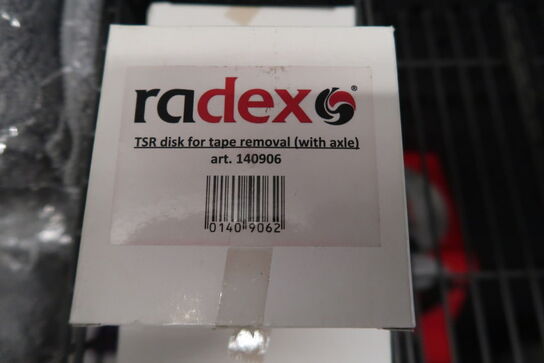 11 pk. Radex TSR disk for tape removal (With axle)