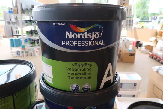 4 stk. Nordsjø Professional A7 Vægmaling 10 ltr. - Base white