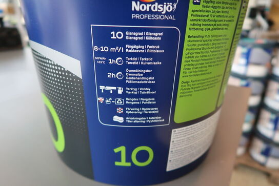 3 stk. Nordsjø Professional 10 Vægmaling 10 ltr. - Base white