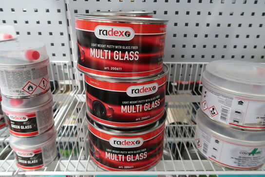 6 stk. Radex Multi glass Light weight putty with glaas fiber - 1000ml