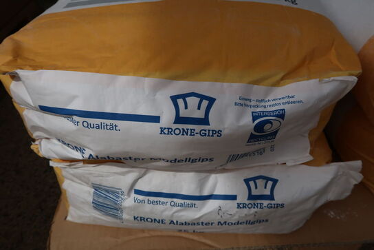 4 stk. Krone-gips alabaster modellgips 25 kg