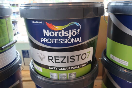 2 stk. Nordsjø Professional  Rezisto7 Easy Clean Wall Paint 10 ltr. - Base white