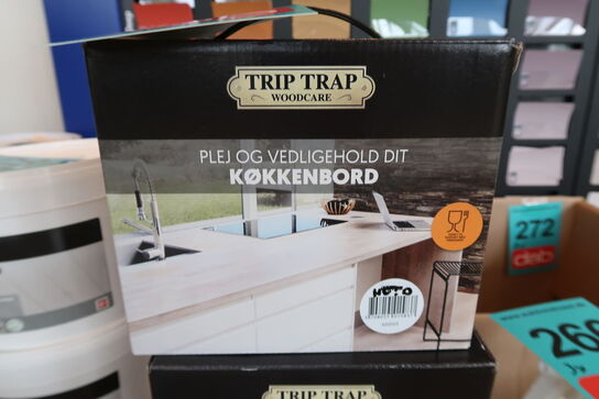 3 stk. Trip Trap Plejeboks m. køkkenbordsolie - natur