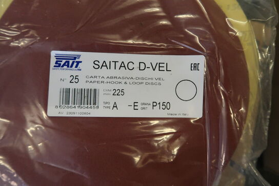 20 stk. SAITAC D-VEL AD sandpapirskive 225mm P150