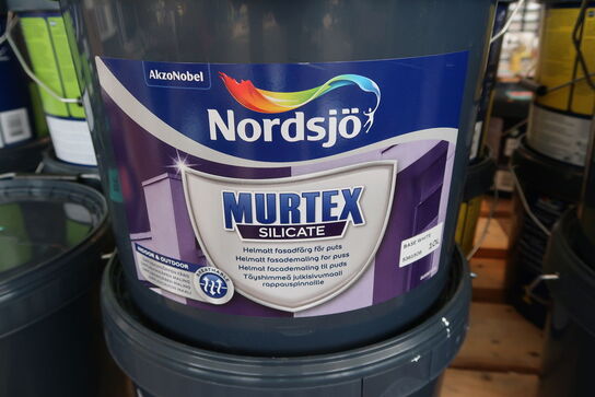 2 stk. Nordsjø Murtex Silicate Diffusionsåben maling 10 ltr. - Base white