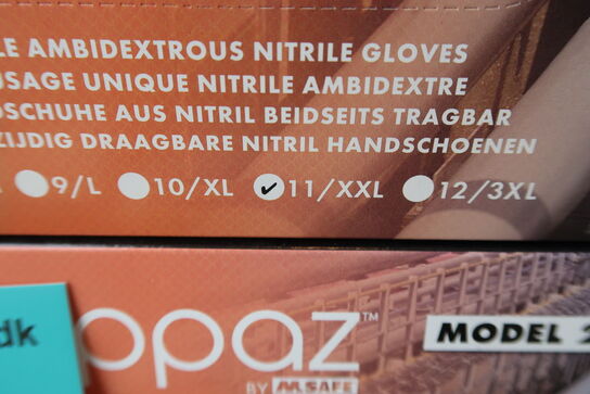 6 pk. Grippaz Box of 50 nitrile protection gloves