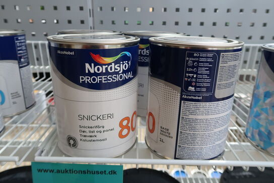 4 stk. Nordsjø Professional 80 Dør-, list- & panelmaling 1 ltr. - Base white