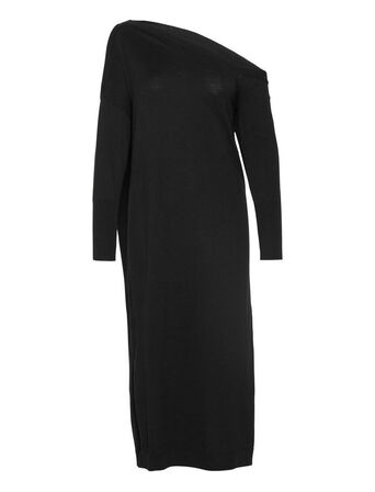 My Essential Wardrobe Lola Cut Out Knit Dress Black Str. S