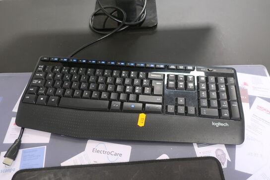 Computerskærm DELL S2240L, tastatur, lommeregner CASIO m.m.