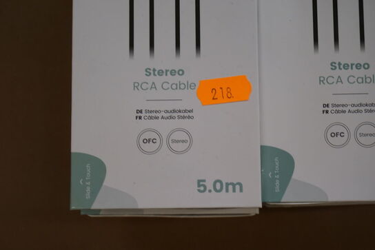 6 stk. kabler SINOX Stereo RCA (5 m.)