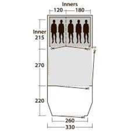 Outwell Middleton 5A  lufttelt - 5 personer