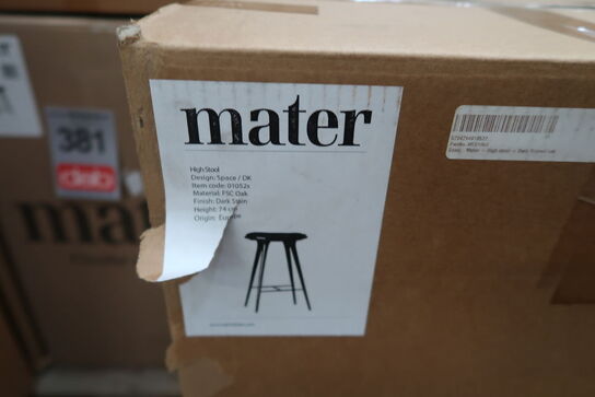 Mater High Stool H74 Dark Stained Oak 