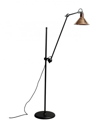 Lampe Gras - Gulvlampe - 215-C - Rå Kobber/Hvid - DCW éditions Paris