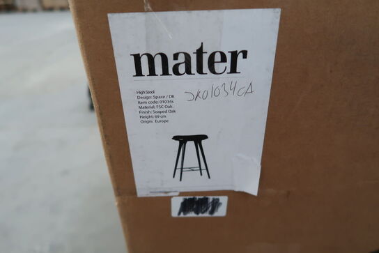 Mater - Jubilæums Kollektion - High Stool - Natur eg/Camel læder 69 cm 