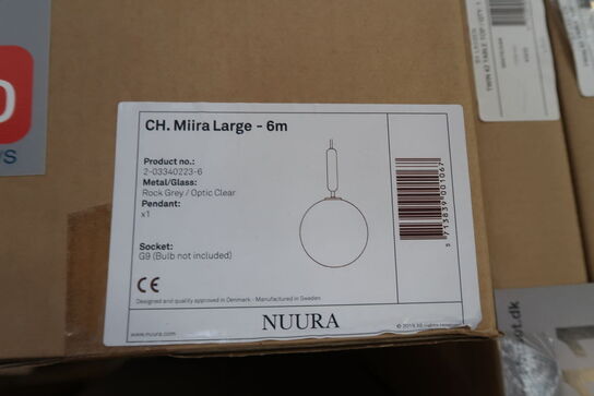 Nuura Miira 1 Pendel Rock Grey & Opal Hvid Stor