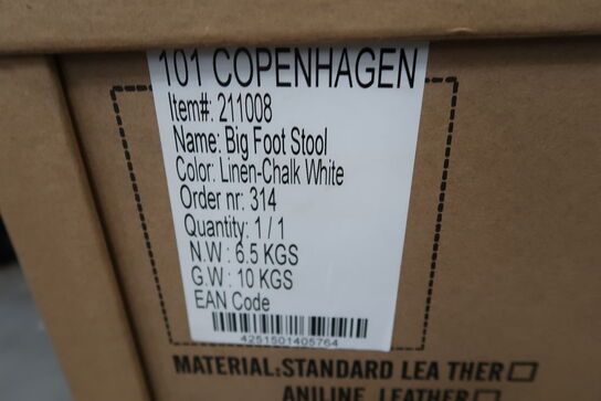 101 Copenhagen - Big Foot - Skammel - Hvid Kalk - Linned