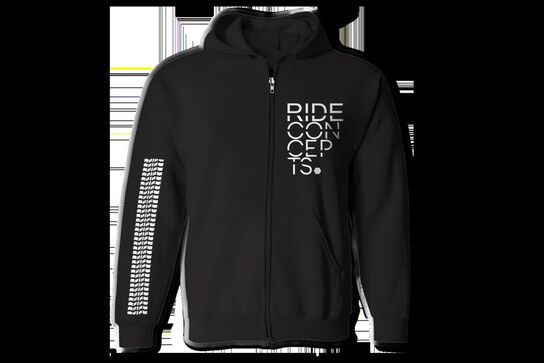 2 stk. Ride Concepts Stacked Zip Hoodie Men´s Black/White XL