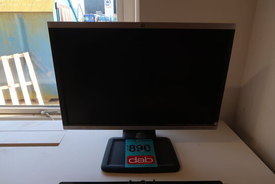 HP Compaq LA2205wg 22" skærm + keyboard, mus m.m. 