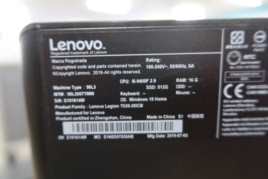 Gaming PC LENOVO Legion T530