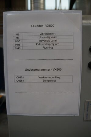 CNC Vertikalt bearbejdningcenter HYUNDAI-KIA MECHANICS VX500