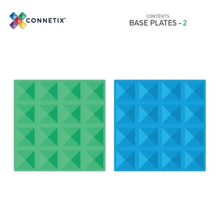 Blå/grøn Baseplates, 2 stk - Connetix