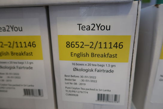 320 stk. Tebreve 1,5 gr. TEA2YOU English Breakfast