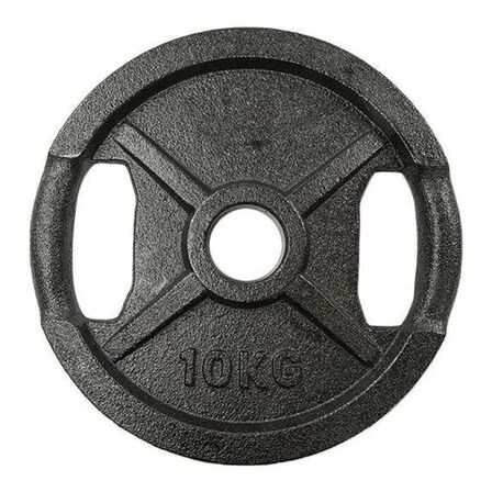 2 stk. Vægtskiver sort metal (50 mm) - 10 kg