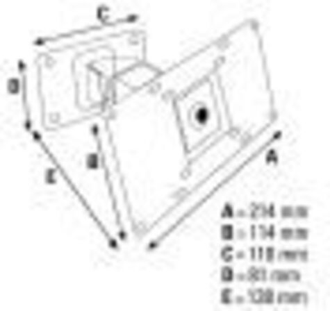 HAMA vægbeslag med 2 led - Op til VESA 200 x 100 - Max 25 kg ( 5 stk.)