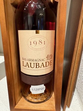 1 fl. Laubade Bas Armagnac AOC Distilled in 1981