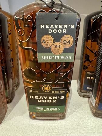 2 fl. Heaven's Door Straight rye whiskey