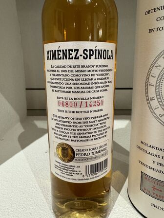 1 fl. Brandy Ximénez-Spínola Battonage Pedro Ximénez 2018