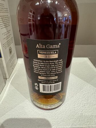 1 fl. ALTA GAMA VENEZUELA 15 ÅRS ESSENTIA 1 SINGLE CASK RUM