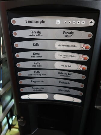 Kaffeautomat, funktionalitet ukendt