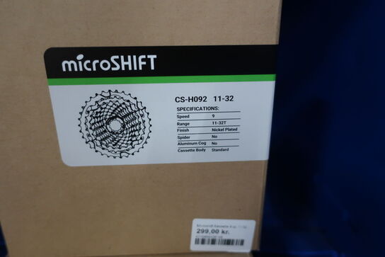 2 stk. kassetter MICROSHIFT CS-H092 11-32