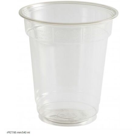 Ca. 930 ps. á 50 stk. plastglas rPET 0,4L Ø95mm