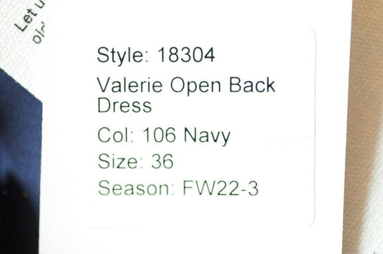 Kjole DESIGNERS REMIX Valerie Open Back Dress str.: 36