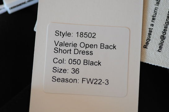 Kjole DESIGNERS REMIX Valerie Open Back Short Dress str.: 36