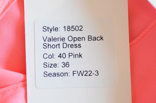 Kjole DESIGNERS REMIX Valerie Open Back Short Dress str.: 36