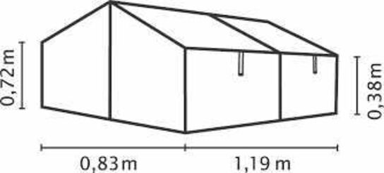 2 stk Gaia jumbo drivhusstel til pallerammer m.m.