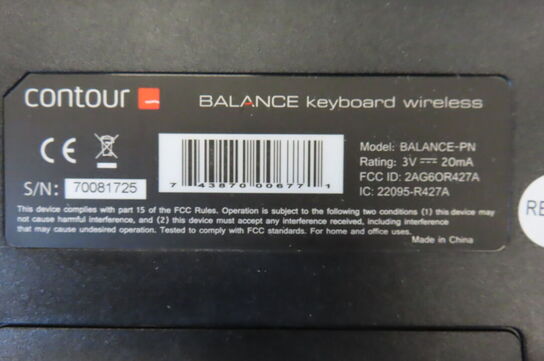 Rollermouse samt tastatur CONTOUR